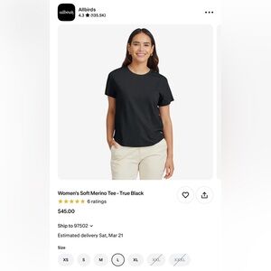Allbirds Women's Soft Merino Tee - True Black